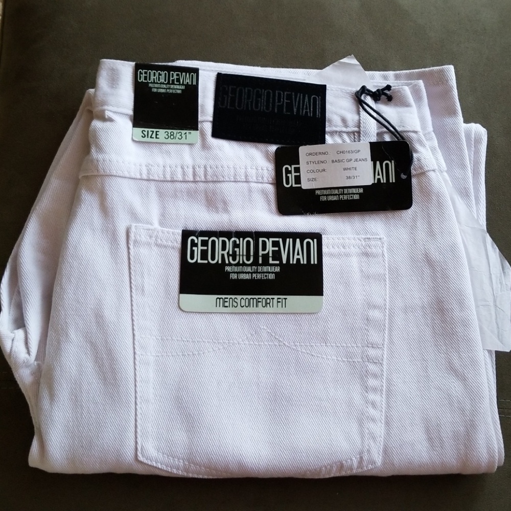 White denims Georgio Peviani jeans 38"/31"